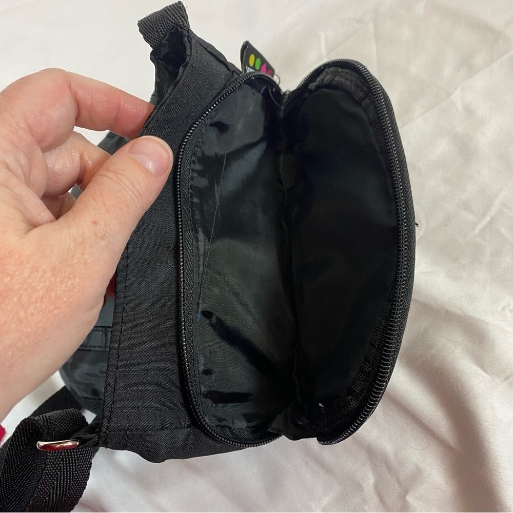 Joe Boxer Black Nylon Crossbody Mini Bag - Picture 7 of 13
